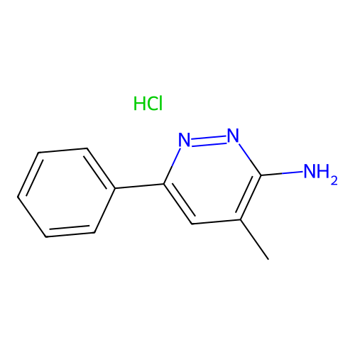 3-Pyridazinamine, 4-methyl-6-phenyl-, monohydrochloride structure