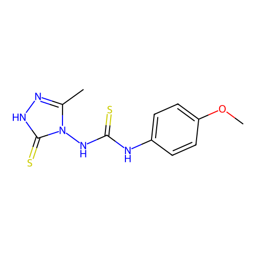 N-(4-Methoxyphenyl)-N'-(3-ME-5-thioxo-1,5-dihydro-4H-1,2,4-triazol-4-YL)thiourea structure