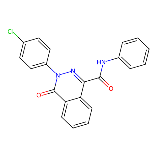 3-(4-chlorophenyl)-4-oxo-N-phenyl-3,4-dihydro-1-phthalazinecarboxamide structure