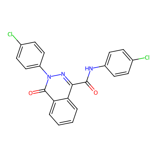 N,3-bis(4-chlorophenyl)-4-oxo-3,4-dihydro-1-phthalazinecarboxamide structure