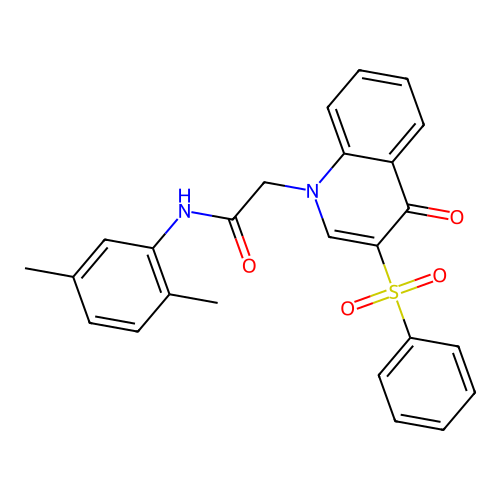 2-[3-(benzenesulfonyl)-4-oxoquinolin-1-yl]-N-(2,5-dimethylphenyl)acetamide structure