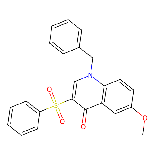 3-(Benzenesulfonyl)-1-benzyl-6-methoxy-1,4-dihydroquinolin-4-one structure