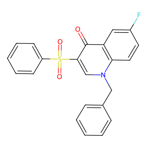 3-(Benzenesulfonyl)-1-benzyl-6-fluoroquinolin-4-one structure