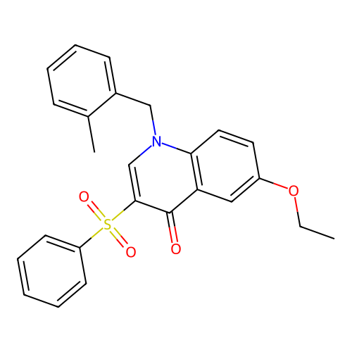 3-(Benzenesulfonyl)-6-ethoxy-1-[(2-methylphenyl)methyl]quinolin-4-one structure
