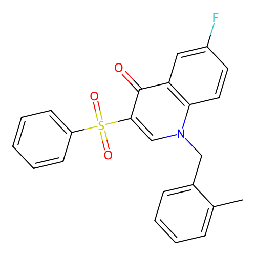 3-(benzenesulfonyl)-6-fluoro-1-[(2-methylphenyl)methyl]-1,4-dihydroquinolin-4-one structure