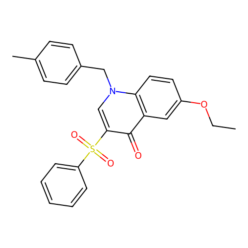 3-(Benzenesulfonyl)-6-ethoxy-1-[(4-methylphenyl)methyl]quinolin-4-one structure