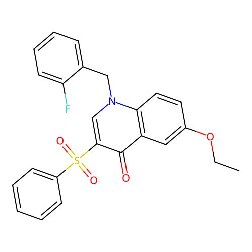 3-(Benzenesulfonyl)-6-ethoxy-1-[(2-fluorophenyl)methyl]quinolin-4-one structure