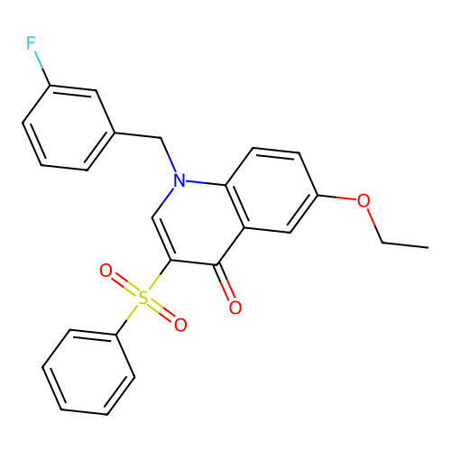 3-(Benzenesulfonyl)-6-ethoxy-1-[(3-fluorophenyl)methyl]quinolin-4-one structure