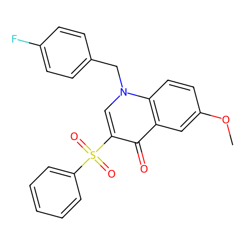 3-(Benzenesulfonyl)-1-[(4-fluorophenyl)methyl]-6-methoxyquinolin-4-one structure