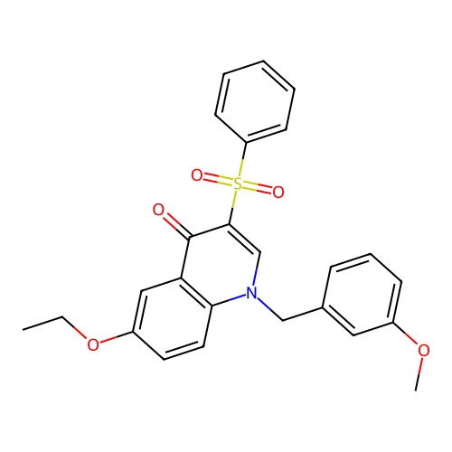 3-(Benzenesulfonyl)-6-ethoxy-1-[(3-methoxyphenyl)methyl]quinolin-4-one structure
