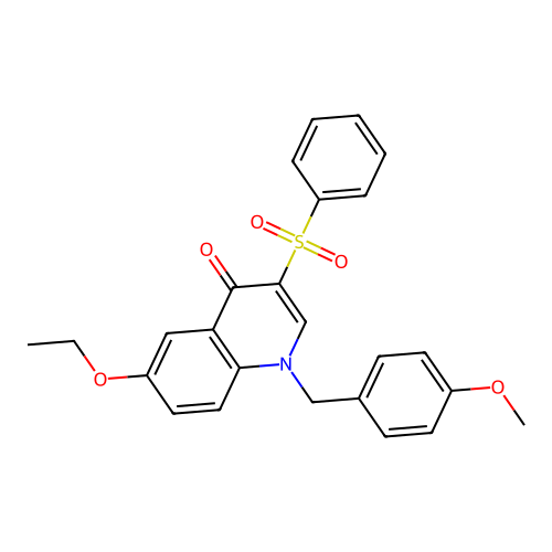 3-(Benzenesulfonyl)-6-ethoxy-1-[(4-methoxyphenyl)methyl]quinolin-4-one structure