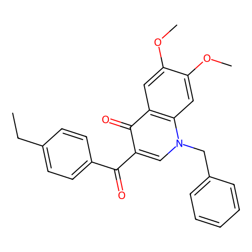 1-Benzyl-3-(4-ethylbenzoyl)-6,7-dimethoxy-1,4-dihydroquinolin-4-one structure