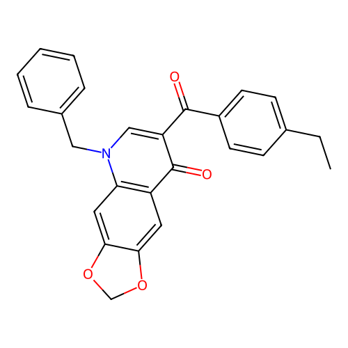 5-Benzyl-7-(4-ethylbenzoyl)-[1,3]dioxolo[4,5-g]quinolin-8-one structure