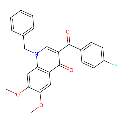 1-Benzyl-3-(4-fluorobenzoyl)-6,7-dimethoxy-1,4-dihydroquinolin-4-one structure