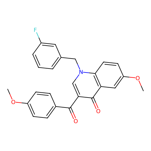 1-[(3-Fluorophenyl)methyl]-6-methoxy-3-(4-methoxybenzoyl)quinolin-4-one structure