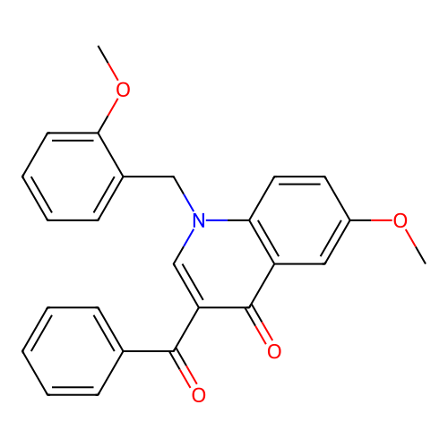 3-Benzoyl-6-methoxy-1-[(2-methoxyphenyl)methyl]quinolin-4-one structure