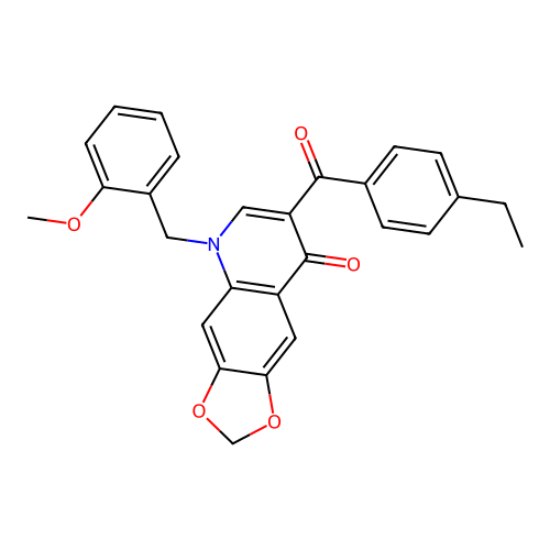7-(4-ethylbenzoyl)-5-[(2-methoxyphenyl)methyl]-2H,5H,8H-[1,3]dioxolo[4,5-g]quinolin-8-one structure