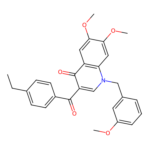 3-(4-Ethylbenzoyl)-6,7-dimethoxy-1-[(3-methoxyphenyl)methyl]quinolin-4-one structure