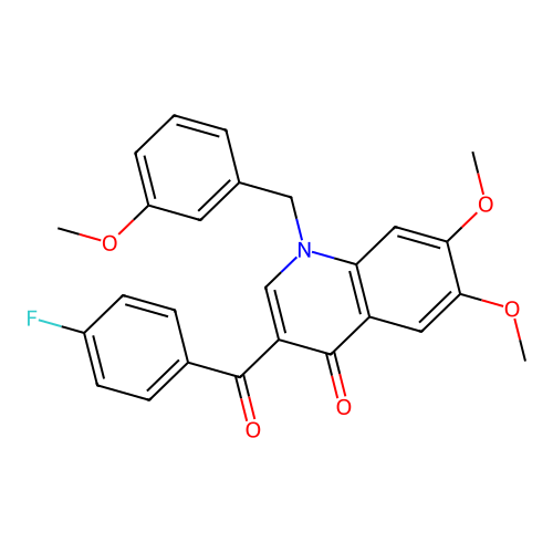 3-(4-fluorobenzoyl)-6,7-dimethoxy-1-[(3-methoxyphenyl)methyl]-1,4-dihydroquinolin-4-one structure