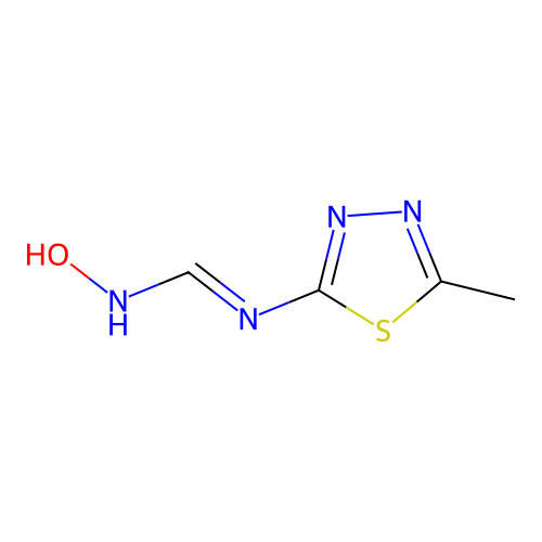 N-hydroxy-N'-(5-methyl-1,3,4-thiadiazol-2-yl)methanimidamide structure