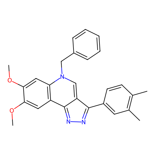 5-benzyl-3-(3,4-dimethylphenyl)-7,8-dimethoxy-5H-pyrazolo[4,3-c]quinoline structure