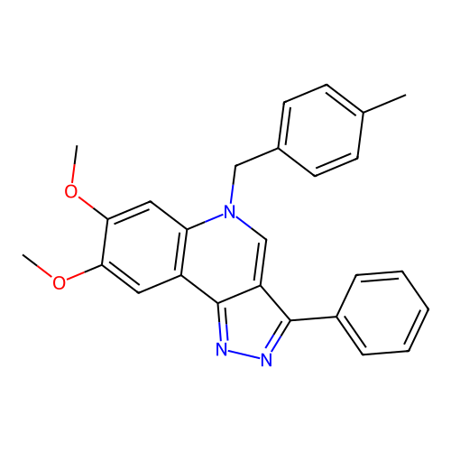 7,8-Dimethoxy-5-[(4-methylphenyl)methyl]-3-phenylpyrazolo[4,3-c]quinoline structure