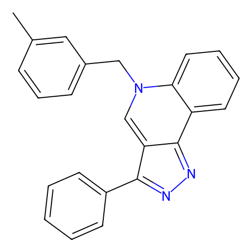 5-[(3-Methylphenyl)methyl]-3-phenylpyrazolo[4,3-c]quinoline structure