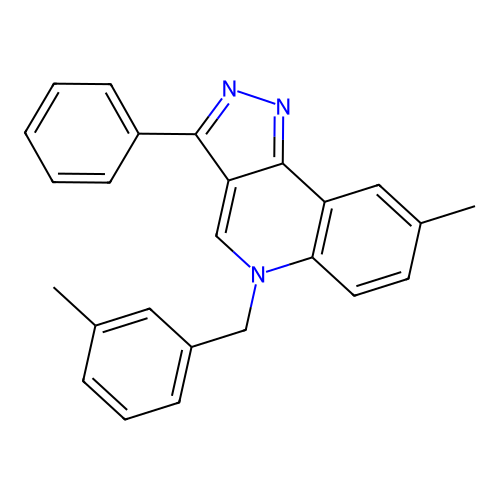 8-Methyl-5-[(3-methylphenyl)methyl]-3-phenylpyrazolo[4,3-c]quinoline structure