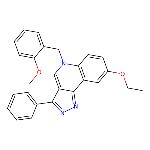 8-Ethoxy-5-[(2-methoxyphenyl)methyl]-3-phenylpyrazolo[4,3-c]quinoline structure