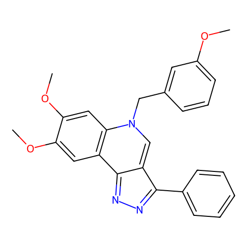 7,8-Dimethoxy-5-[(3-methoxyphenyl)methyl]-3-phenylpyrazolo[4,3-c]quinoline structure