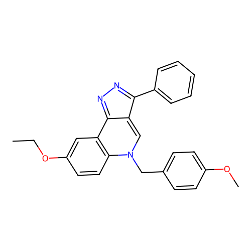 8-Ethoxy-5-[(4-methoxyphenyl)methyl]-3-phenylpyrazolo[4,3-c]quinoline structure