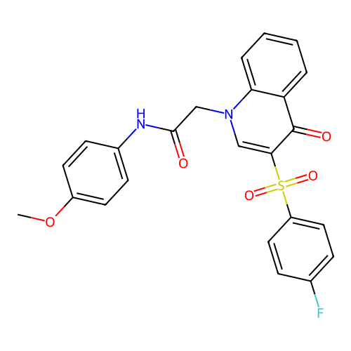2-[3-(4-fluorophenyl)sulfonyl-4-oxoquinolin-1-yl]-N-(4-methoxyphenyl)acetamide structure