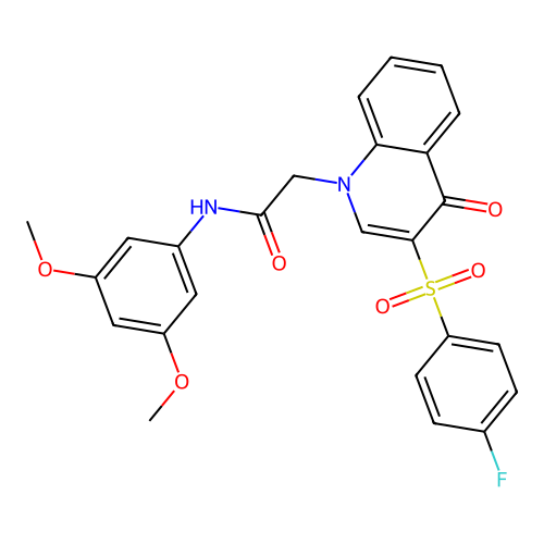 N-(3,5-dimethoxyphenyl)-2-[3-(4-fluorobenzenesulfonyl)-4-oxo-1,4-dihydroquinolin-1-yl]acetamide structure