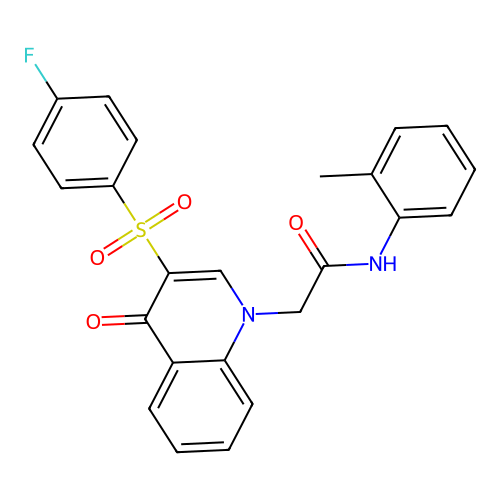 2-[3-(4-fluorobenzenesulfonyl)-4-oxo-1,4-dihydroquinolin-1-yl]-N-(2-methylphenyl)acetamide structure