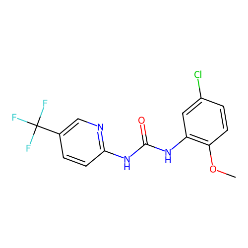 1-(5-Chloro-2-methoxyphenyl)-3-[5-(trifluoromethyl)pyridin-2-yl]urea structure