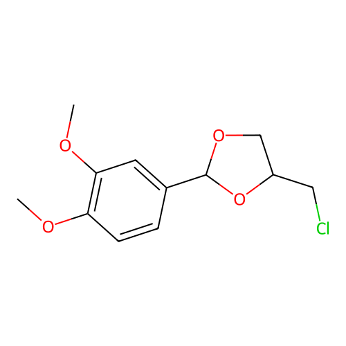 4-(Chloromethyl)-2-(3,4-dimethoxyphenyl)-1,3-dioxolane structure