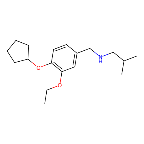 N-[4-(cyclopentyloxy)-3-ethoxybenzyl]-N-isobutylamine structure