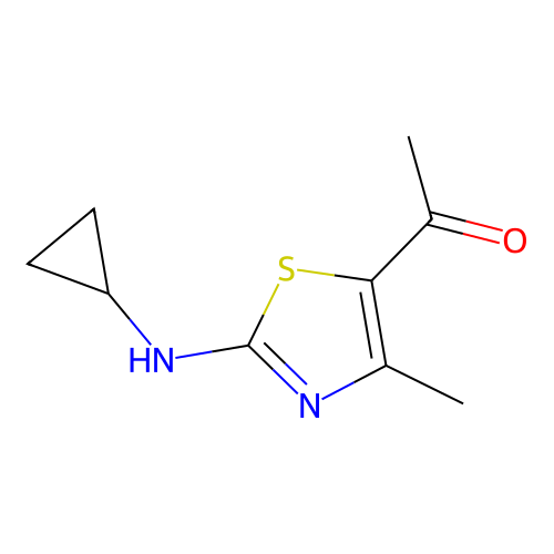 1-(2-(Cyclopropylamino)-4-methylthiazol-5-yl)ethanone structure