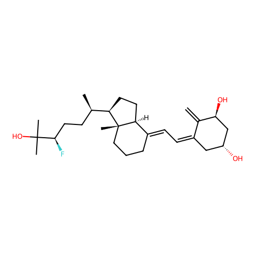 24-Fluoro-1,25-dihydroxycholecalciferol structure