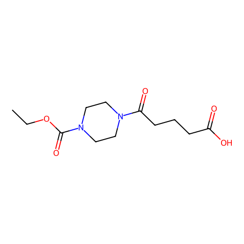 5-[4-(Ethoxycarbonyl)-1-piperazinyl]-5-oxopentanoic acid structure
