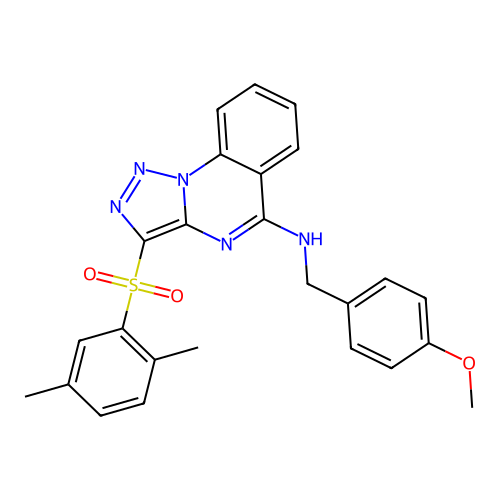 3-(2,5-DIMETHYLBENZENESULFONYL)-N-[(4-METHOXYPHENYL)METHYL]-[1,2,3]TRIAZOLO[1,5-A]QUINAZOLIN-5-AMINE structure