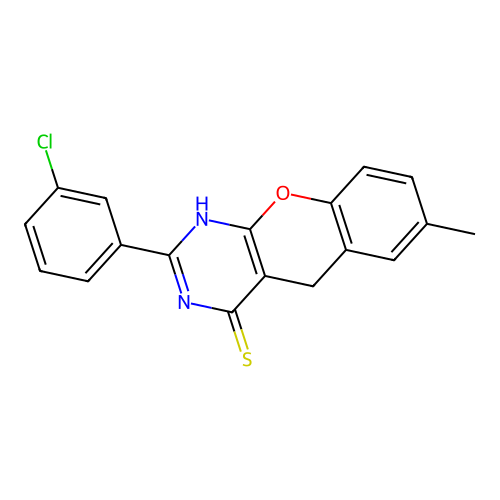 2-(3-Chlorophenyl)-7-methyl-1,5-dihydrochromeno[2,3-d]pyrimidine-4-thione structure