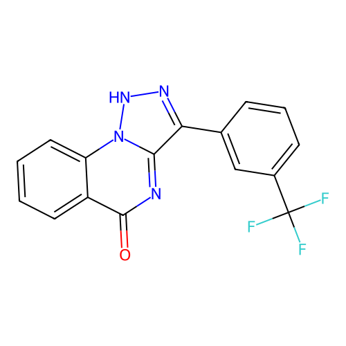 3-[3-(trifluoromethyl)phenyl][1,2,3]triazolo[1,5-a]quinazolin-5(4H)-one structure