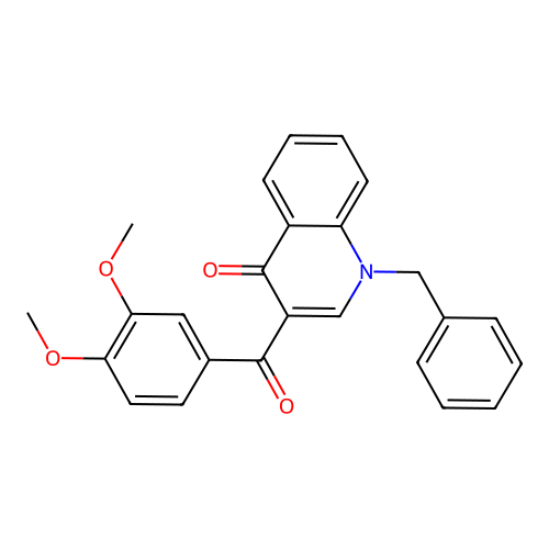 1-Benzyl-3-(3,4-dimethoxybenzoyl)-1,4-dihydroquinolin-4-one structure