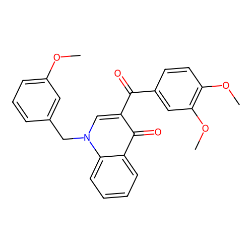 3-(3,4-Dimethoxybenzoyl)-1-[(3-methoxyphenyl)methyl]-1,4-dihydroquinolin-4-one structure