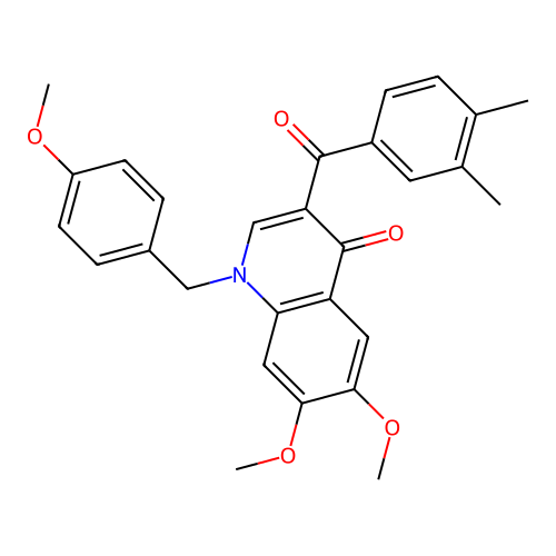 3-(3,4-Dimethylbenzoyl)-6,7-dimethoxy-1-[(4-methoxyphenyl)methyl]quinolin-4-one structure
