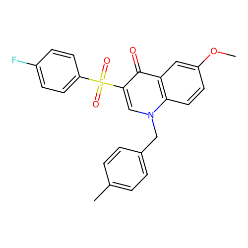3-(4-Fluorophenyl)sulfonyl-6-methoxy-1-[(4-methylphenyl)methyl]quinolin-4-one structure