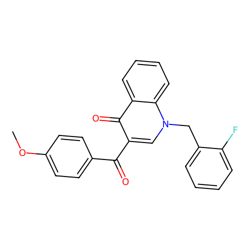1-[(2-Fluorophenyl)methyl]-3-(4-methoxybenzoyl)-1,4-dihydroquinolin-4-one structure