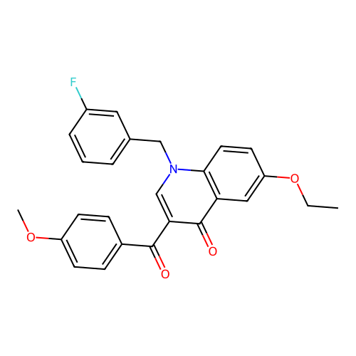 6-Ethoxy-1-[(3-fluorophenyl)methyl]-3-(4-methoxybenzoyl)quinolin-4-one structure