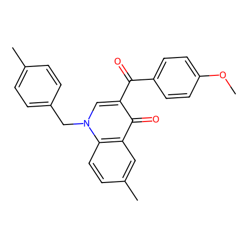 3-(4-methoxybenzoyl)-6-methyl-1-(4-methylbenzyl)quinolin-4(1H)-one structure